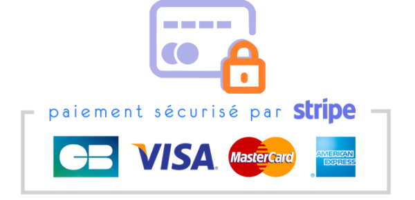 Paiements sécurisés par Stripe (Visa, Mastercard, Amex)